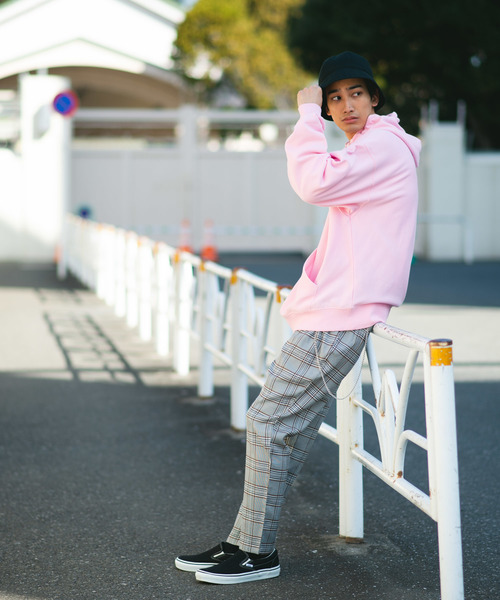 WEGO（ウィゴー）の「WEGO/カラービッグシルエットパーカー（パーカー・メンズ・イエロー/オレンジ/ブラック/サックスブルー/ベージュ/ホワイト/ライトパープル/杢グレー/レッド/ライトピンク・LARGE/MEDIUM/SMALL/X-SMALL）」の20枚目の写真