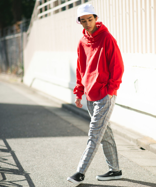 WEGO（ウィゴー）の「WEGO/カラービッグシルエットパーカー（パーカー・メンズ・イエロー/オレンジ/ブラック/サックスブルー/ベージュ/ホワイト/ライトパープル/杢グレー/レッド/ライトピンク・LARGE/MEDIUM/SMALL/X-SMALL）」の22枚目の写真