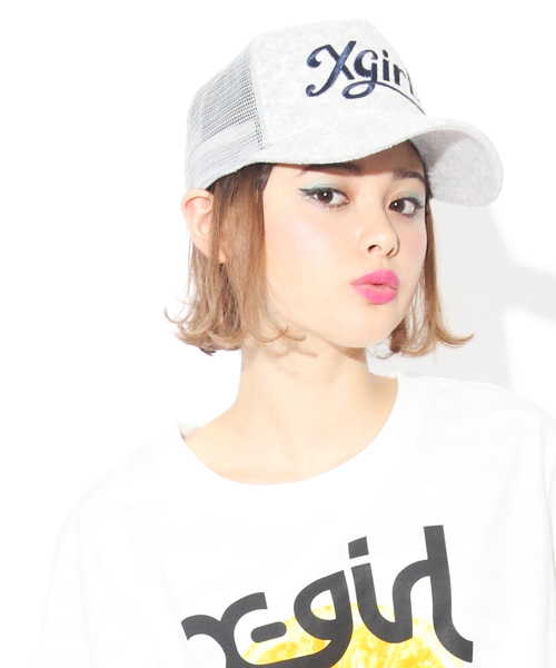 X-girl（エックスガール）の「TERRY CLOTH MESH CAP（キャップ・レディース・ブラック/アッシュグレー/ネイビー・ONE SIZE）」の3枚目の写真