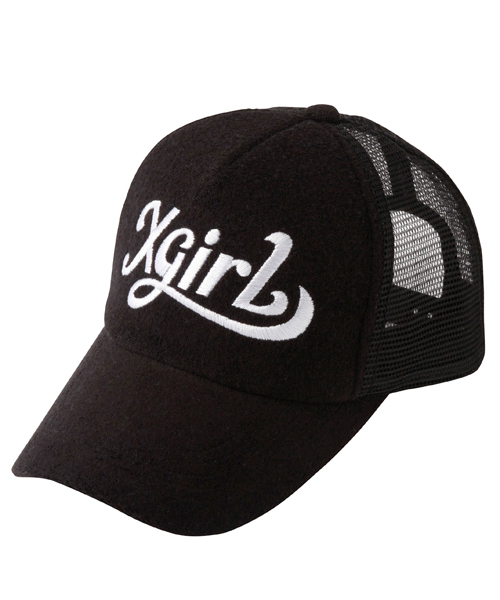 X-girl（エックスガール）の「TERRY CLOTH MESH CAP（キャップ・レディース・ブラック/アッシュグレー/ネイビー・ONE SIZE）」の2枚目の写真