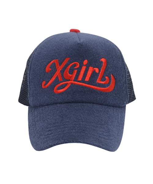 X-girl（エックスガール）の「TERRY CLOTH MESH CAP（キャップ・レディース・ブラック/アッシュグレー/ネイビー・ONE SIZE）」の7枚目の写真