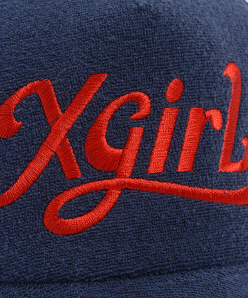 X-girl（エックスガール）の「TERRY CLOTH MESH CAP（キャップ・レディース・ブラック/アッシュグレー/ネイビー・ONE SIZE）」の4枚目の写真