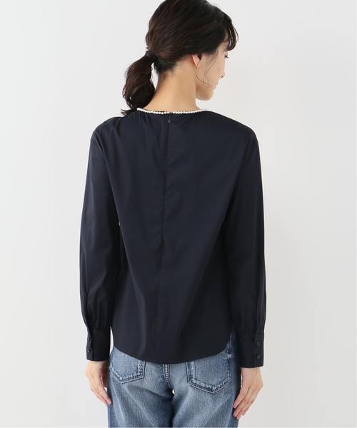 La TOTALITE（ラトータリテ）の「クルーパールブラウス【手洗い可能】◆（シャツ/ブラウス・レディース・ネイビー/サックスブルー・FREE）」の10枚目の写真