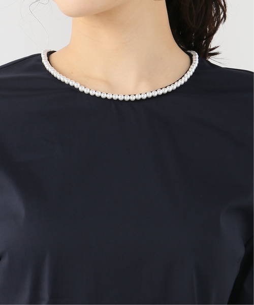 La TOTALITE（ラトータリテ）の「クルーパールブラウス【手洗い可能】◆（シャツ/ブラウス・レディース・ネイビー/サックスブルー・FREE）」の11枚目の写真