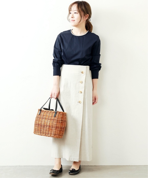 La TOTALITE（ラトータリテ）の「クルーパールブラウス【手洗い可能】◆（シャツ/ブラウス・レディース・ネイビー/サックスブルー・FREE）」の19枚目の写真