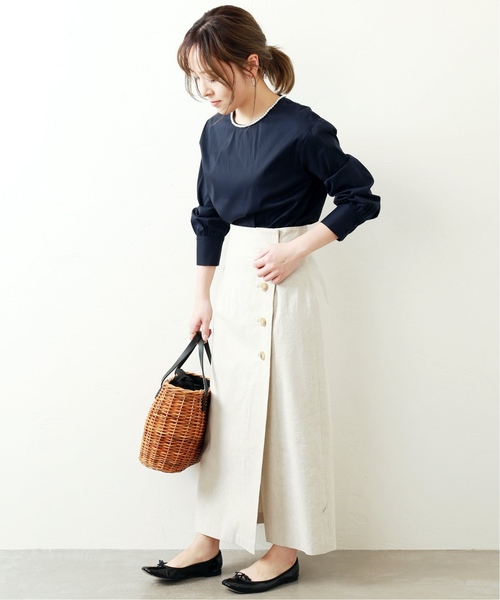 La TOTALITE（ラトータリテ）の「クルーパールブラウス【手洗い可能】◆（シャツ/ブラウス・レディース・ネイビー/サックスブルー・FREE）」の20枚目の写真