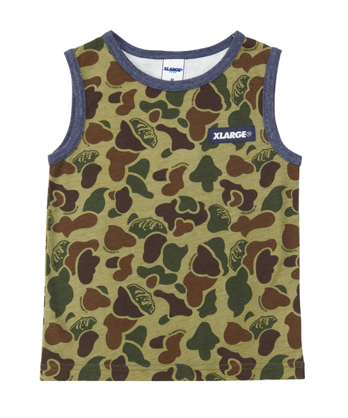 XLARGE KIDS（エクストララージキッズ）の「CAMO OG TANK TOP（タンクトップ・キッズ・オリーブ/ブルー・6T/7T/4T/5T/2T）」の2枚目の写真