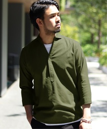 EDIFICE | カラミ 7分袖 プルオーバー カッタウェイ シャツ(シャツ/ブラウス)