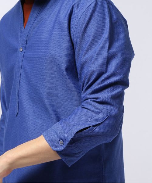 EDIFICE（エディフィス）の「カラミ 7分袖 プルオーバー カッタウェイ シャツ（シャツ/ブラウス・メンズ・カーキ/ホワイト/ネイビー/ブルー系その他・MEDIUM/SMALL/LARGE/X-LARGE）」の16枚目の写真