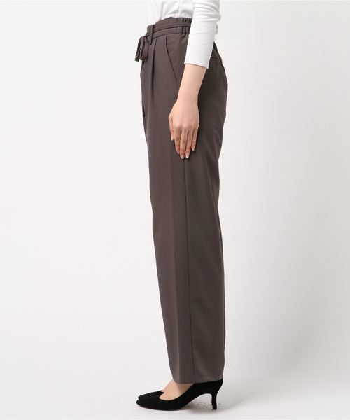 Cheek(チーク)の「ベルテッド2タックパンツ(その他パンツ・レディース・キャメル/チャコールグレー/ピンク・MEDIUM)」の5枚目の写真