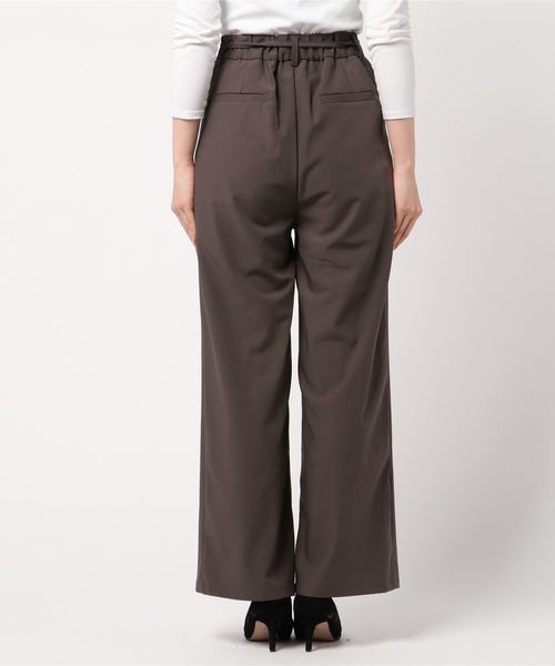 Cheek(チーク)の「ベルテッド2タックパンツ(その他パンツ・レディース・キャメル/チャコールグレー/ピンク・MEDIUM)」の4枚目の写真
