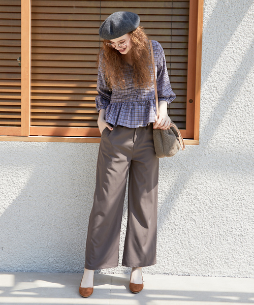 Cheek(チーク)の「ベルテッド2タックパンツ(その他パンツ・レディース・キャメル/チャコールグレー/ピンク・MEDIUM)」の16枚目の写真