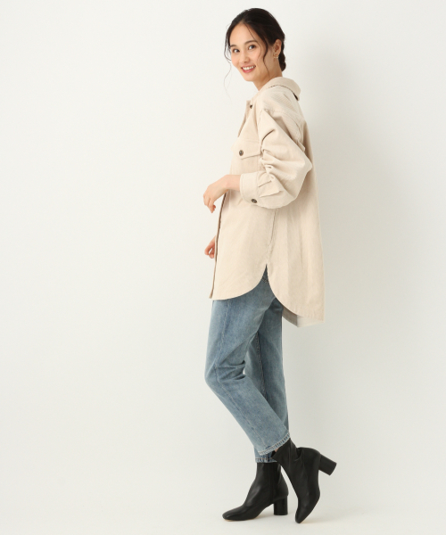 GLOBAL WORK（グローバルワーク）の「コーデュロイCPOジャケット/845150（その他アウター・レディース・ホワイト/ブラウン/グリーン系その他・FREE）」の6枚目の写真