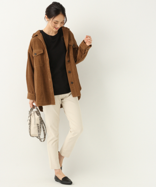 GLOBAL WORK（グローバルワーク）の「コーデュロイCPOジャケット/845150（その他アウター・レディース・ホワイト/ブラウン/グリーン系その他・FREE）」の14枚目の写真