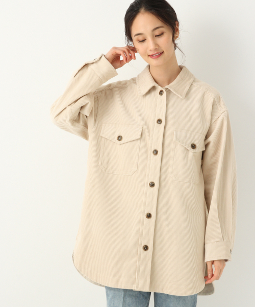 GLOBAL WORK（グローバルワーク）の「コーデュロイCPOジャケット/845150（その他アウター・レディース・ホワイト/ブラウン/グリーン系その他・FREE）」の11枚目の写真