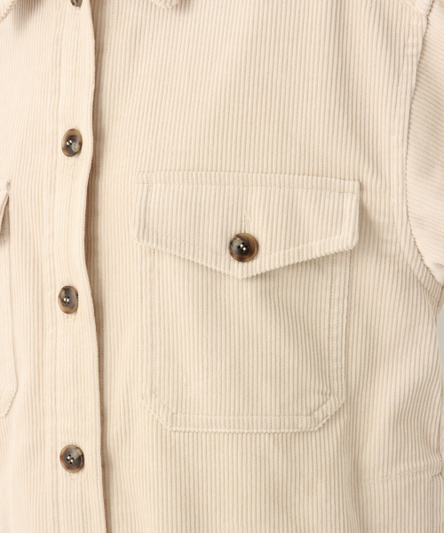 GLOBAL WORK（グローバルワーク）の「コーデュロイCPOジャケット/845150（その他アウター・レディース・ホワイト/ブラウン/グリーン系その他・FREE）」の15枚目の写真