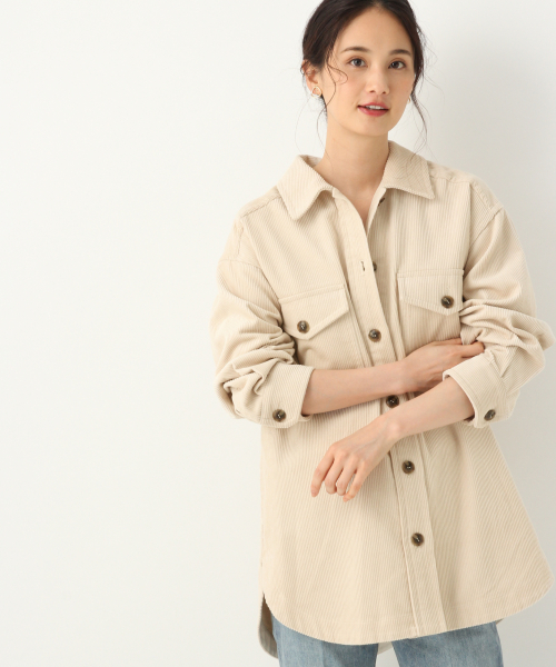 GLOBAL WORK（グローバルワーク）の「コーデュロイCPOジャケット/845150（その他アウター・レディース・ホワイト/ブラウン/グリーン系その他・FREE）」の18枚目の写真
