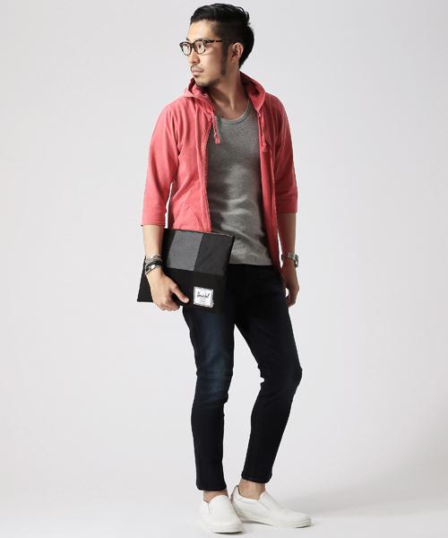 BEAMS（ビームス）の「○BEAMS / コットンリネン ZIP パーカー 6/10（パーカー・メンズ・ブルー/レッド/グリーン・LARGE/MEDIUM/SMALL）」の7枚目の写真