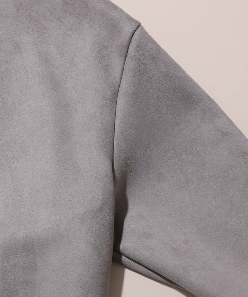 ADAM ET ROPE'（アダムエロペ）の「スウエードダンボール トッパーカーディガン（カーディガン/ボレロ・メンズ・グレー系その他/ブラック・L/M）」の5枚目の写真