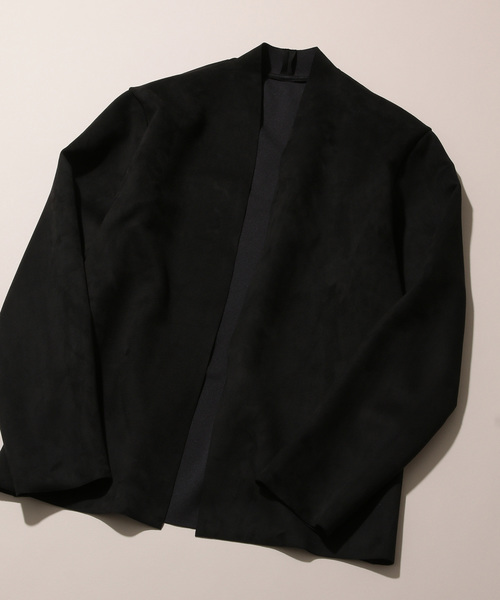 ADAM ET ROPE'（アダムエロペ）の「スウエードダンボール トッパーカーディガン（カーディガン/ボレロ・メンズ・グレー系その他/ブラック・L/M）」の11枚目の写真