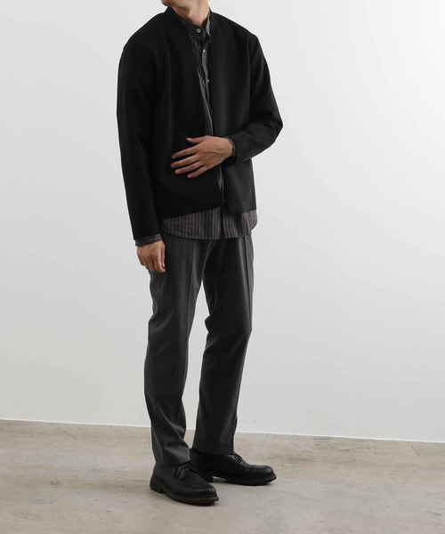 ADAM ET ROPE'（アダムエロペ）の「スウエードダンボール トッパーカーディガン（カーディガン/ボレロ・メンズ・グレー系その他/ブラック・L/M）」の12枚目の写真