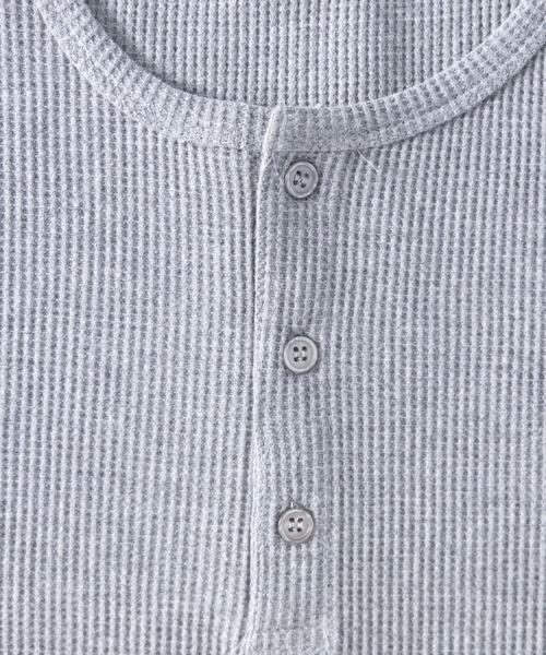 Deuxieme Classe ヘンリーネックカットソー　ワッフル　ホワイト Deuxieme Classe ヘンリーネック ワッフル カットソー ホワイト