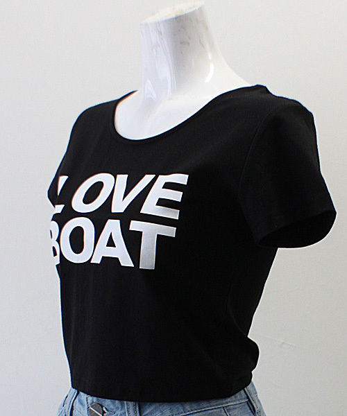 LOVE BOAT(ラブ・ボート)の「20th へそ出しTシャツ(Tシャツ/カットソー・レディース・ホワイト系/ブラック系・FREE)」の3枚目の写真