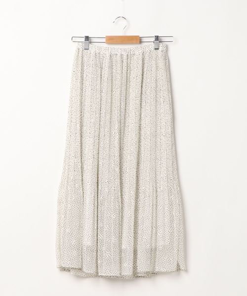 INTERPLANET（インタープラネット）の「シフォンスタープリントスカート（スカート・レディース・オフホワイト/ブラック/ベージュ・FREE）」の22枚目の写真