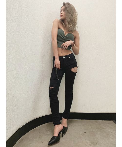 GYDA(ジェイダ)の「SIDE RIPPEDカラースキニーパンツ(その他パンツ・レディース・ブラック/オフホワイト/カーキ・SMALL/MEDIUM/X-SMALL/XX-SMALL)」の13枚目の写真