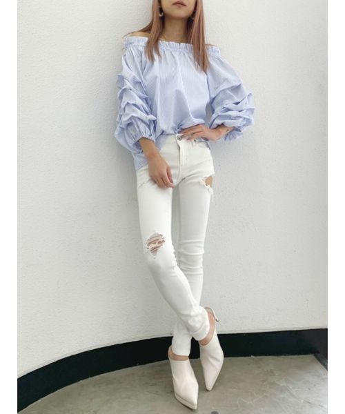 GYDA(ジェイダ)の「SIDE RIPPEDカラースキニーパンツ(その他パンツ・レディース・ブラック/オフホワイト/カーキ・SMALL/MEDIUM/X-SMALL/XX-SMALL)」の15枚目の写真