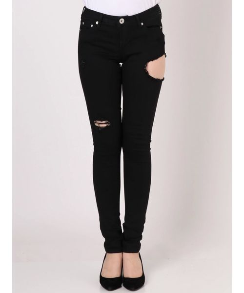 GYDA(ジェイダ)の「SIDE RIPPEDカラースキニーパンツ(その他パンツ・レディース・ブラック/オフホワイト/カーキ・SMALL/MEDIUM/X-SMALL/XX-SMALL)」の7枚目の写真