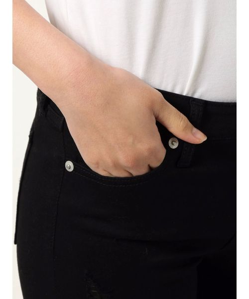 GYDA(ジェイダ)の「SIDE RIPPEDカラースキニーパンツ(その他パンツ・レディース・ブラック/オフホワイト/カーキ・SMALL/MEDIUM/X-SMALL/XX-SMALL)」の12枚目の写真