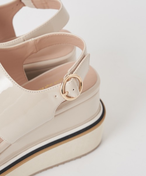 one after another NICE CLAUP（ワンアフターアナザーナイスクラップ）の「厚底ラインサンダル（サンダル・レディース・アイボリー/モカ/ゴールド・SMALL/MEDIUM/LARGE）」の7枚目の写真