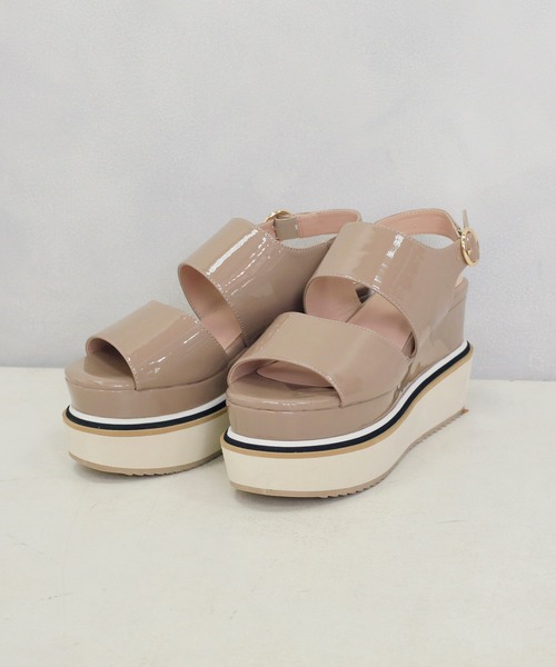 one after another NICE CLAUP（ワンアフターアナザーナイスクラップ）の「厚底ラインサンダル（サンダル・レディース・アイボリー/モカ/ゴールド・SMALL/MEDIUM/LARGE）」の15枚目の写真