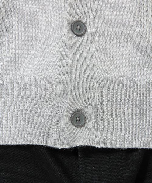 GLOBAL WORK(グローバルワーク)の「【高品質ビエラヤーン使用】ハイゲージニットVカーデ/546650(カーディガン/ボレロ・メンズ・ブルー/ブラック/グレー/ベージュ・SMALL/LARGE/X-LARGE/MEDIUM)」の7枚目の写真