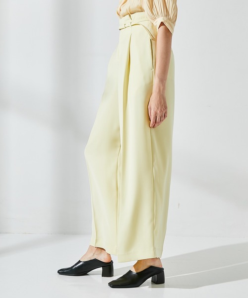 UNITED TOKYO（ユナイテッドトウキョウ）の「ワンタックワイドパンツ（その他パンツ・レディース・ブラック/パープル/オフホワイト/イエロー/ブルー/グリーン・1/2/3）」の19枚目の写真