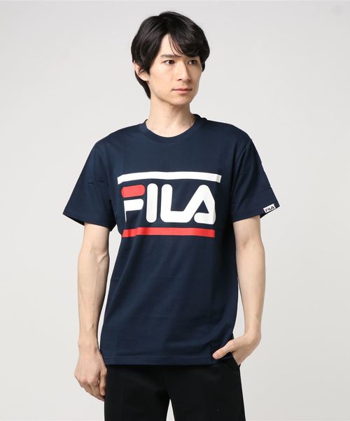 FILA(フィラ)の「フィラ FILA 半袖Tシャツ(Tシャツ/カットソー・メンズ・ネイビー/ブラック/ブルー系その他/ホワイト×レッド/ホワイト/マスタード・L/M/S/XXL/XL)」の5枚目の写真