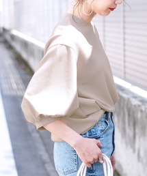 reca | ボリューム袖ショート丈カットソー(Tシャツ/カットソー)