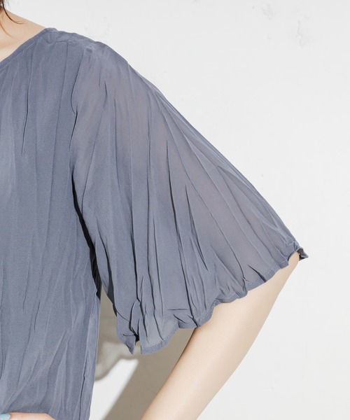 natural couture（ナチュラルクチュール）の「【WEB限定カラー有り】2WAYクリンクル加工ブラウス（シャツ/ブラウス・レディース・アイボリー/ブラック/グリーン/ブルー/ピンクベージュ・FREE）」の20枚目の写真