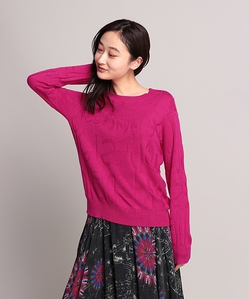Desigual(デシグアル)の「ライトゲージプルオーバー MELISA(ニット/セーター・レディース・レッド/ブラック/マルチ・SS/L/M/2L/S)」の3枚目の写真