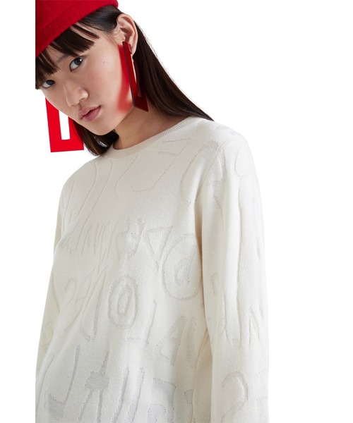 Desigual(デシグアル)の「ライトゲージプルオーバー MELISA(ニット/セーター・レディース・レッド/ブラック/マルチ・SS/L/M/2L/S)」の12枚目の写真