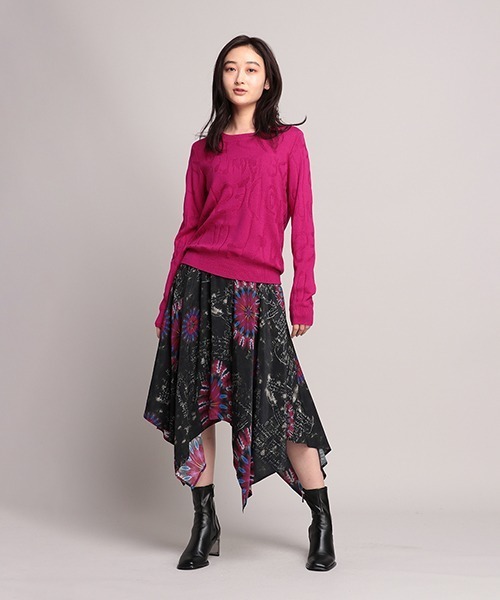 Desigual(デシグアル)の「ライトゲージプルオーバー MELISA(ニット/セーター・レディース・レッド/ブラック/マルチ・SS/L/M/2L/S)」の15枚目の写真
