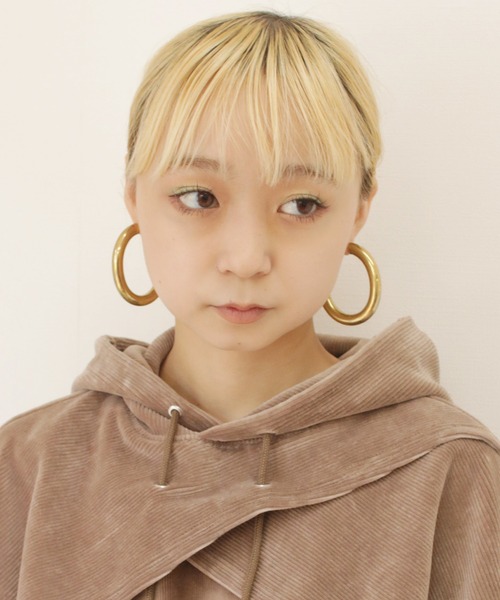 【Laura Lombardi】関税送料込★ ゴールド Curve ピアス 両方 LAURA LOMBARDI/ローラロンバルディ】 TWO TONE FILLIA ピアス