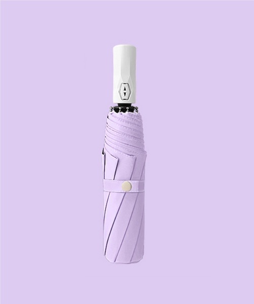 aimoha(アイモハ)の「【晴雨兼用】8本骨 ワンタッチ 自動開閉 折りたたみ傘 UVカット99%(折りたたみ傘・レディース・ベージュ/ピンク/ブルー/ミント/ライトパープル/スモークピンク・23)」の8枚目の写真