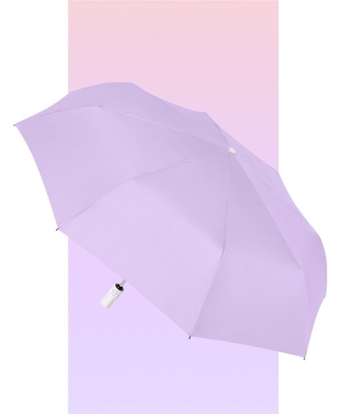 aimoha(アイモハ)の「【晴雨兼用】8本骨 ワンタッチ 自動開閉 折りたたみ傘 UVカット99%(折りたたみ傘・レディース・ベージュ/ピンク/ブルー/ミント/ライトパープル/スモークピンク・23)」の13枚目の写真