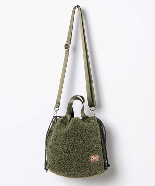 Dickies（ディッキーズ）の「WEGO/Dickies ボア巾着ショルダーバッグ（ショルダーバッグ・レディース・オフホワイト/ダークグリーン/ブラウン・FREE）」の16枚目の写真