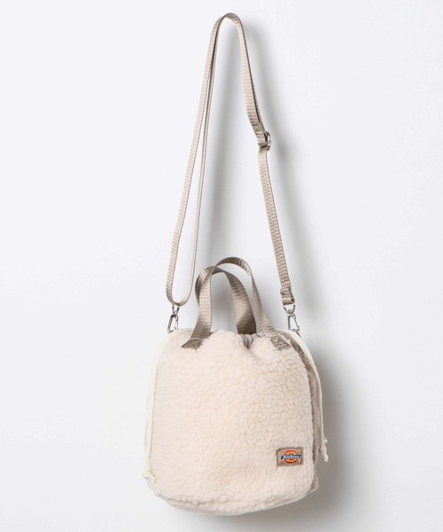 Dickies（ディッキーズ）の「WEGO/Dickies ボア巾着ショルダーバッグ（ショルダーバッグ・レディース・オフホワイト/ダークグリーン/ブラウン・FREE）」の14枚目の写真