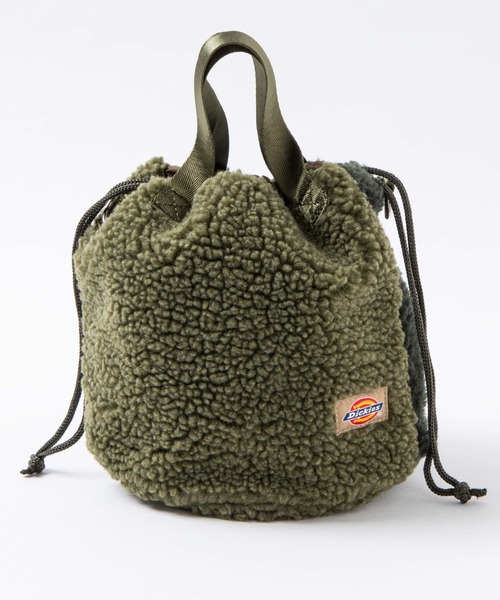 Dickies（ディッキーズ）の「WEGO/Dickies ボア巾着ショルダーバッグ（ショルダーバッグ・レディース・オフホワイト/ダークグリーン/ブラウン・FREE）」の18枚目の写真
