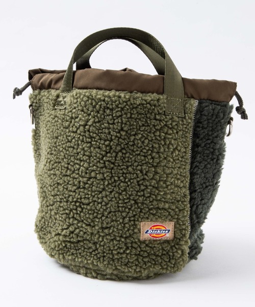 Dickies（ディッキーズ）の「WEGO/Dickies ボア巾着ショルダーバッグ（ショルダーバッグ・レディース・オフホワイト/ダークグリーン/ブラウン・FREE）」の19枚目の写真