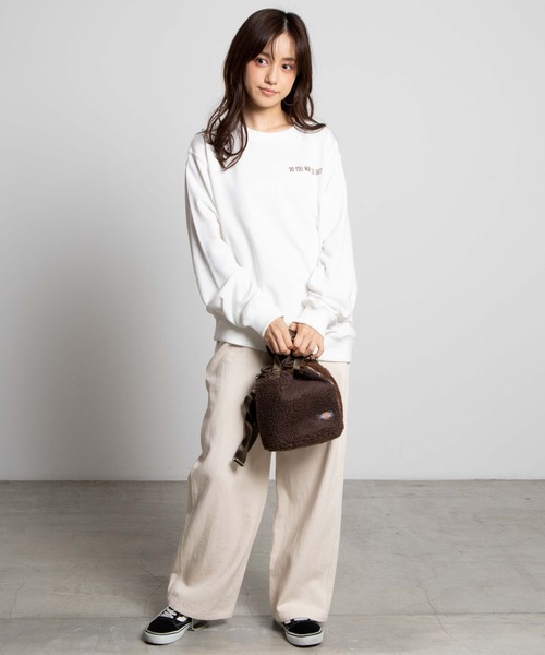 Dickies（ディッキーズ）の「WEGO/Dickies ボア巾着ショルダーバッグ（ショルダーバッグ・レディース・オフホワイト/ダークグリーン/ブラウン・FREE）」の10枚目の写真